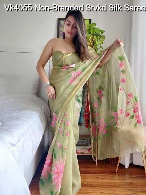 Vk4055 Non-Branded Stvkd Silk Sarees