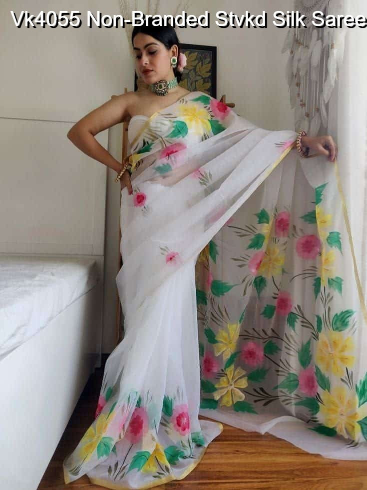 Vk4055 Non-Branded Stvkd Silk Sarees