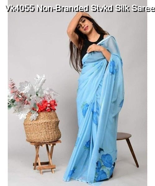 Vk4055 Non-Branded Stvkd Silk Sarees