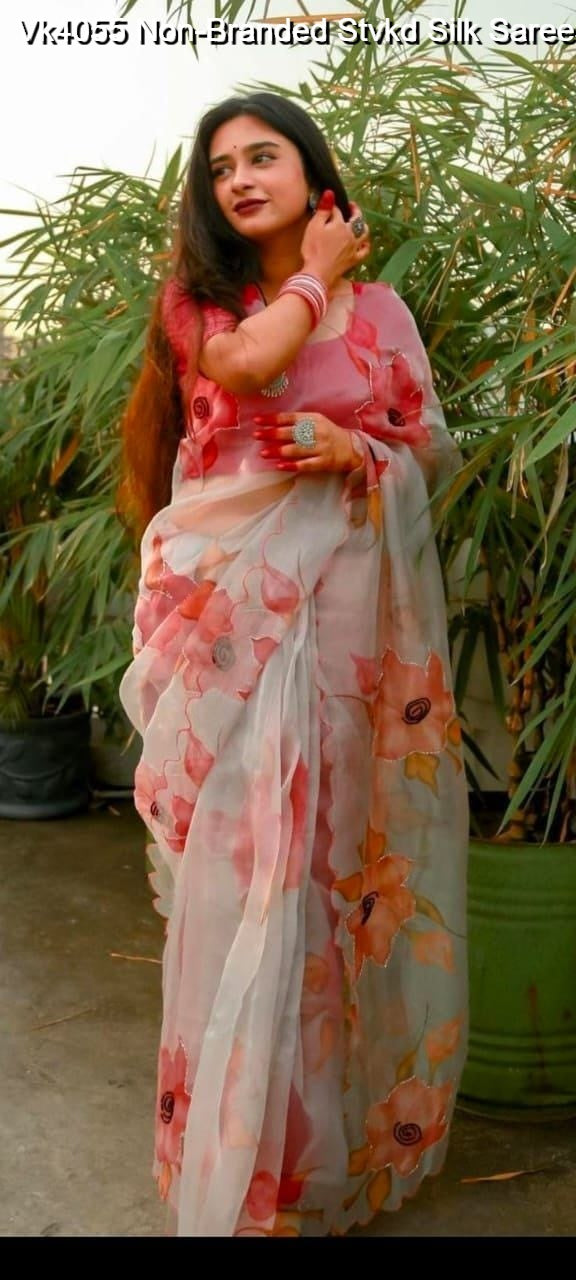 Vk4055 Non-Branded Stvkd Silk Sarees