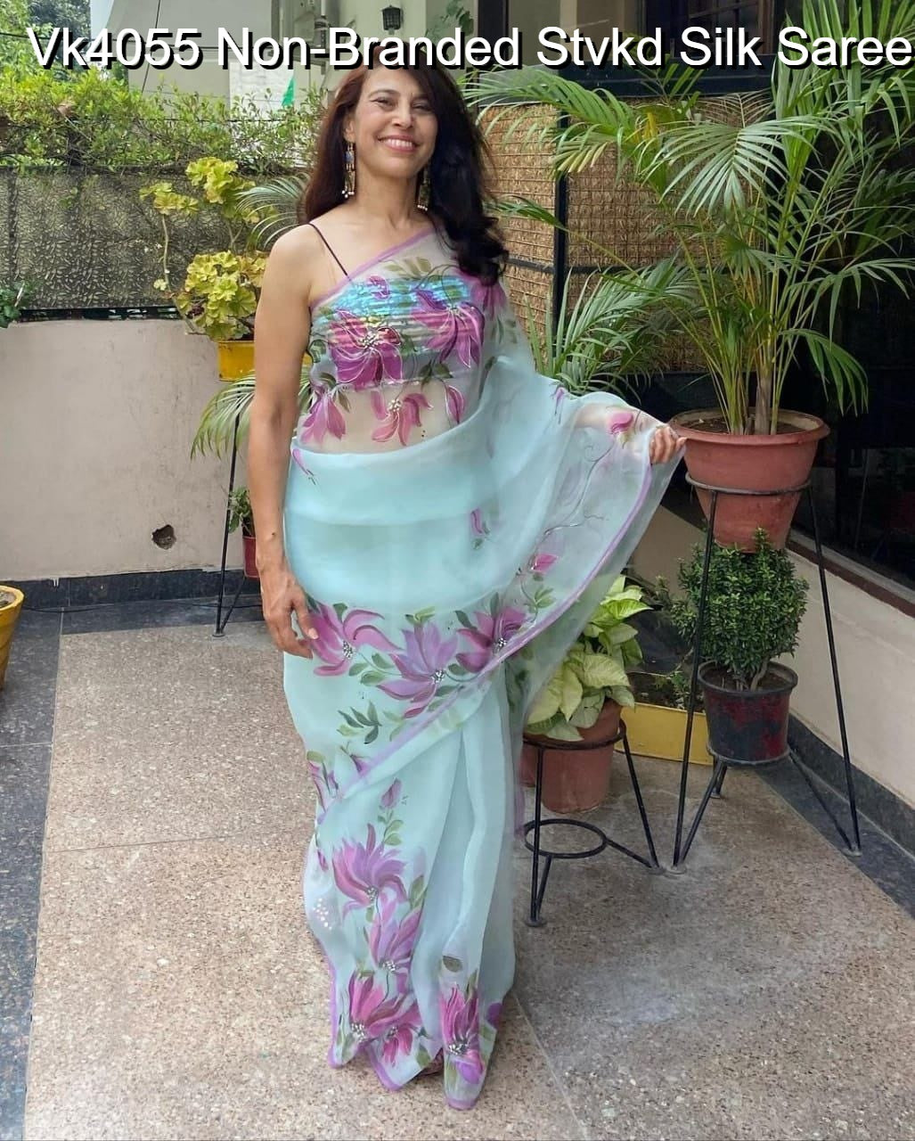 Vk4055 Non-Branded Stvkd Silk Sarees