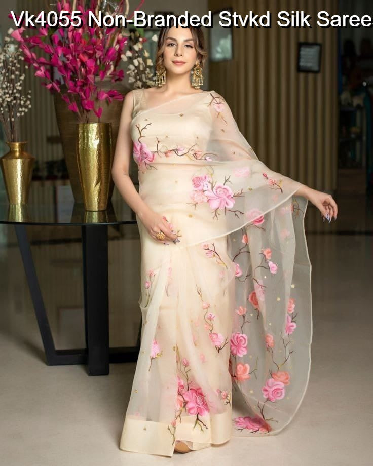 Vk4055 Non-Branded Stvkd Silk Sarees