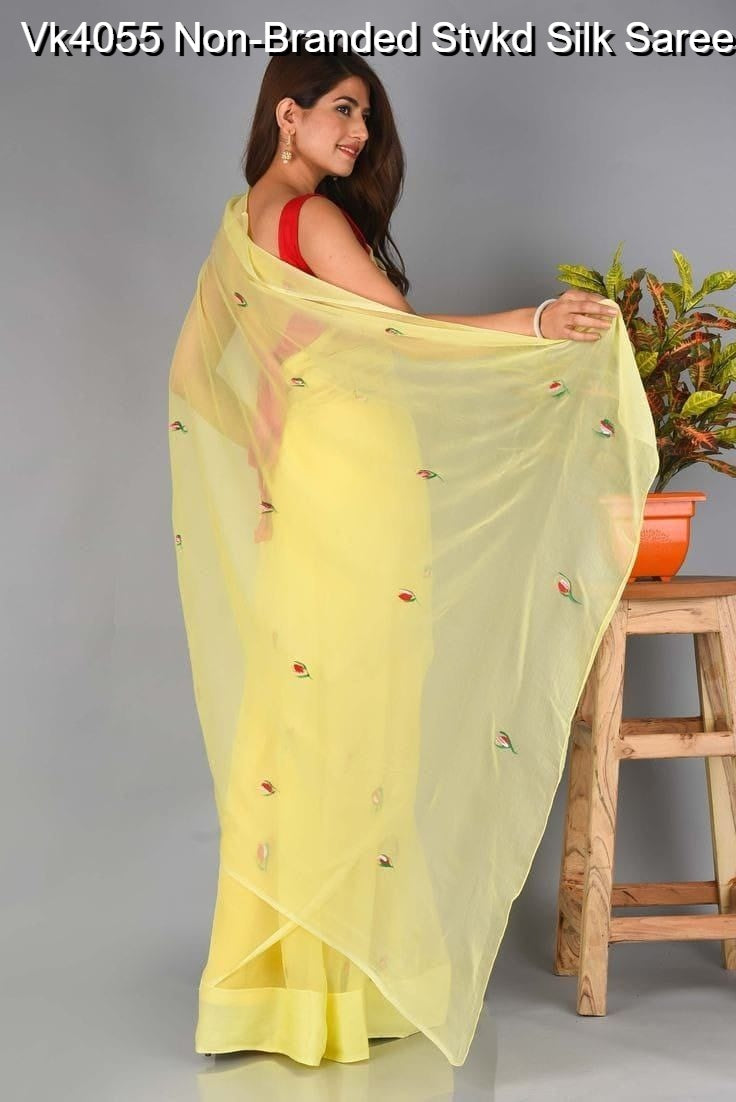 Vk4055 Non-Branded Stvkd Silk Sarees