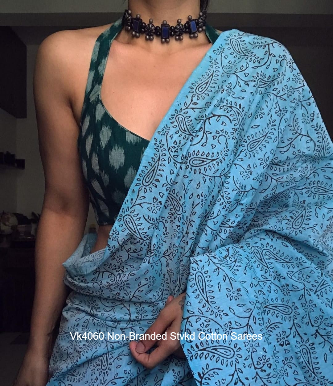 Vk4060 Non-Branded Stvkd Cotton Sarees