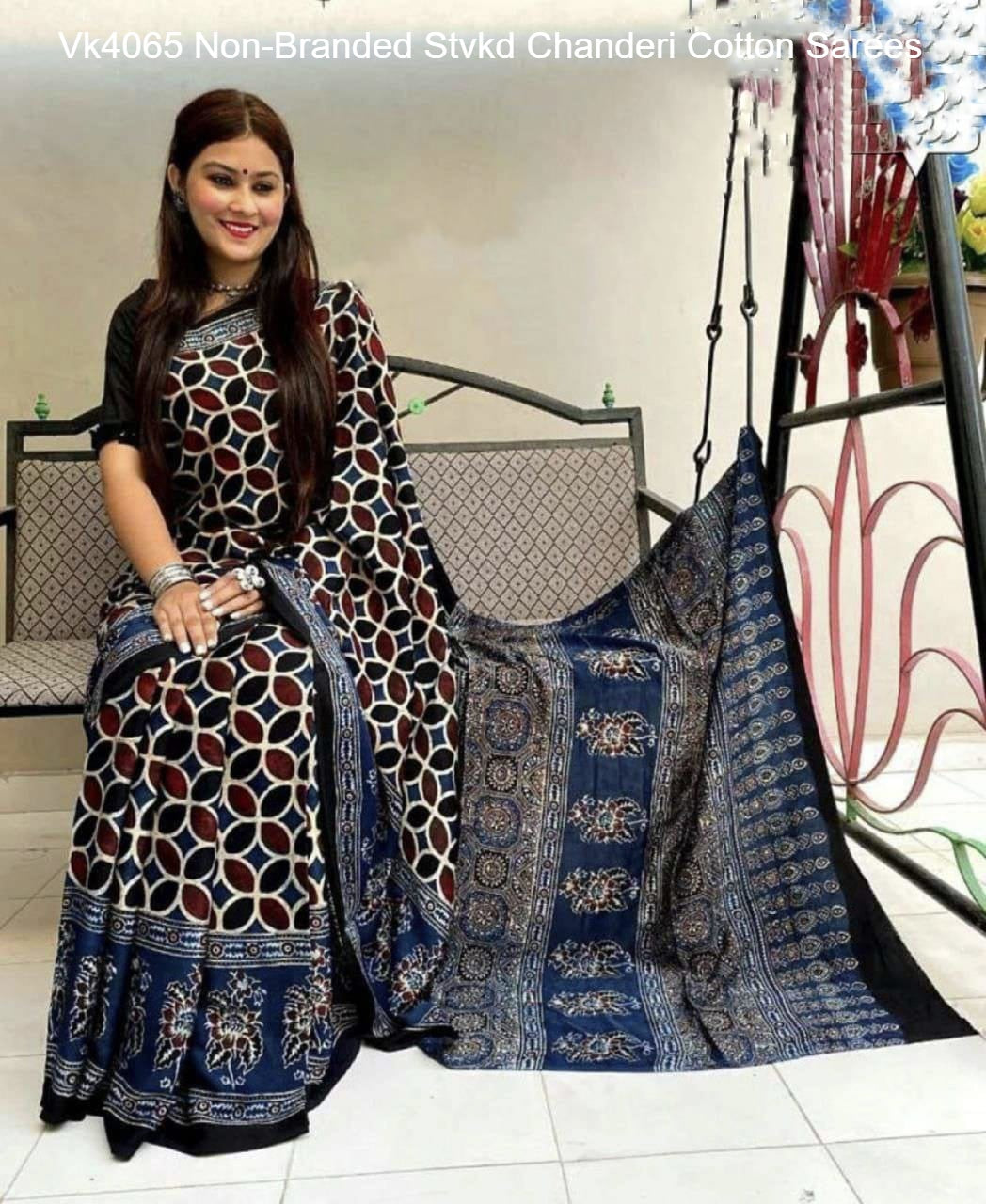 Vk4065 Non-Branded Stvkd Chanderi Cotton Sarees