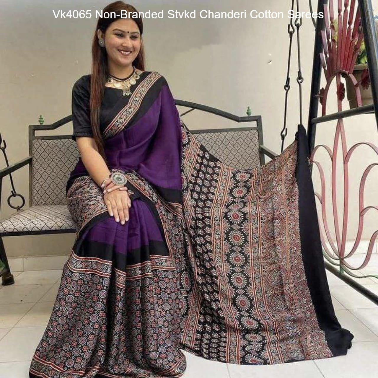 Vk4065 Non-Branded Stvkd Chanderi Cotton Sarees