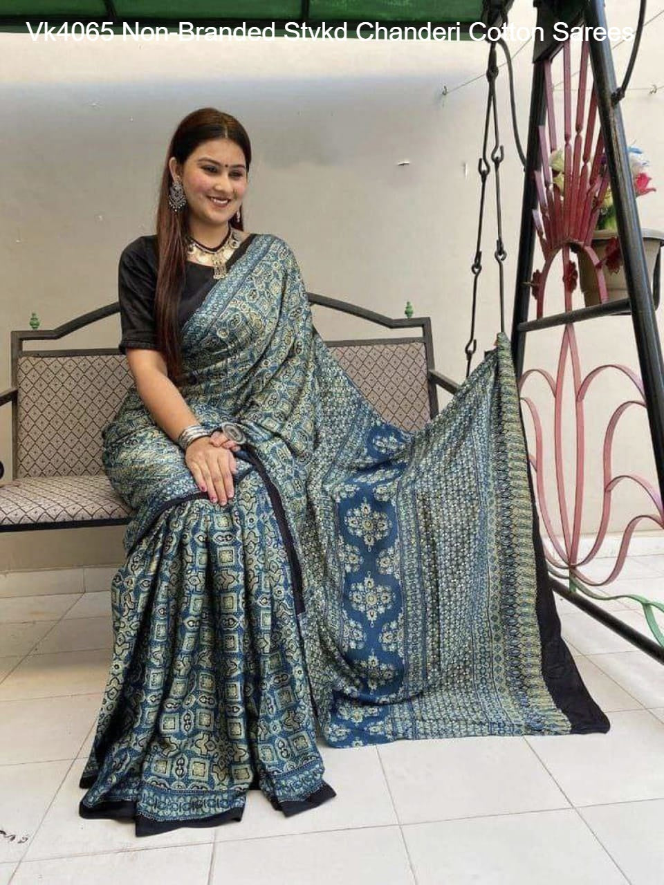 Vk4065 Non-Branded Stvkd Chanderi Cotton Sarees