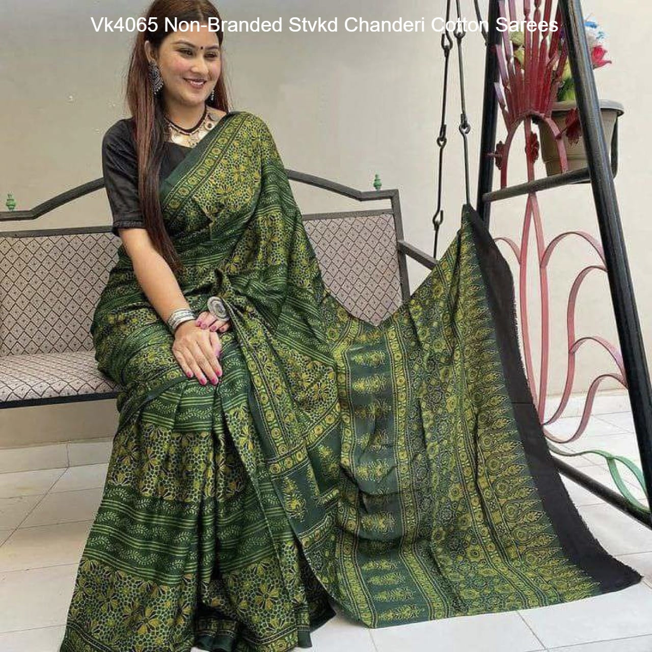 Vk4065 Non-Branded Stvkd Chanderi Cotton Sarees