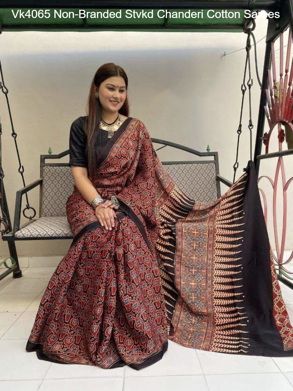 Vk4065 Non-Branded Stvkd Chanderi Cotton Sarees