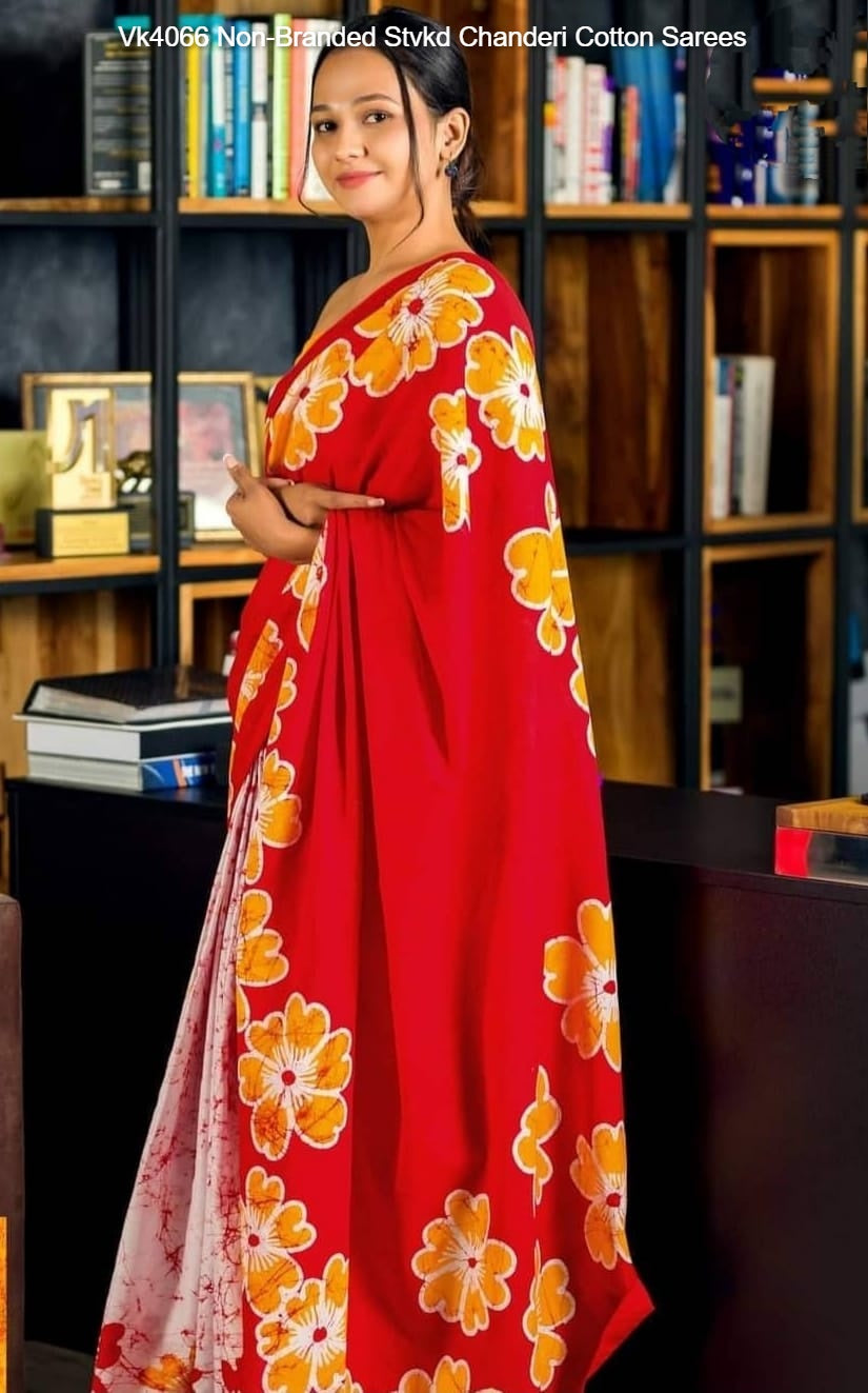 Vk4066 Non-Branded Stvkd Chanderi Cotton Sarees