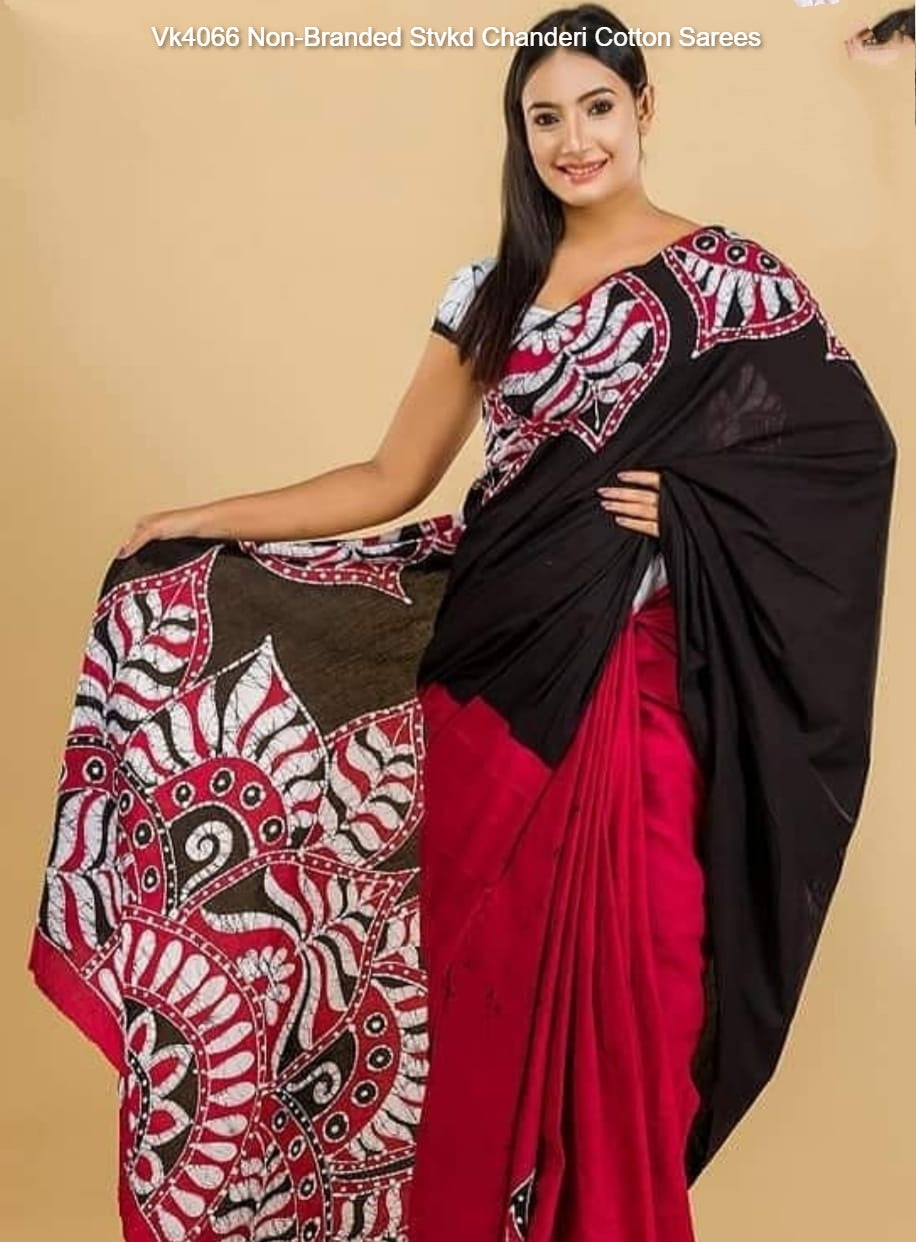 Vk4066 Non-Branded Stvkd Chanderi Cotton Sarees