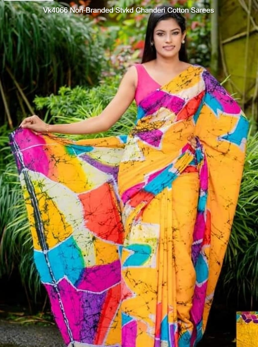 Vk4066 Non-Branded Stvkd Chanderi Cotton Sarees