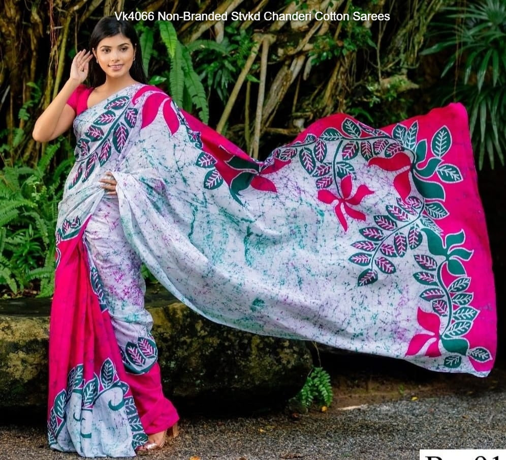 Vk4066 Non-Branded Stvkd Chanderi Cotton Sarees