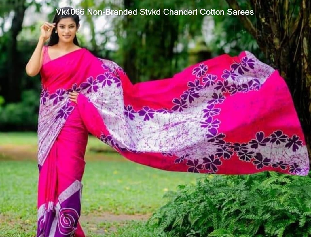 Vk4066 Non-Branded Stvkd Chanderi Cotton Sarees