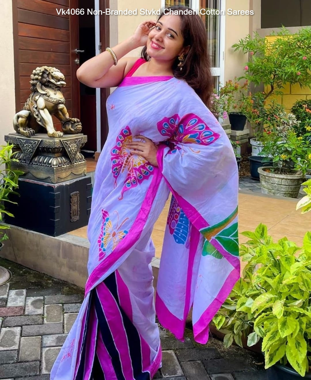 Vk4066 Non-Branded Stvkd Chanderi Cotton Sarees