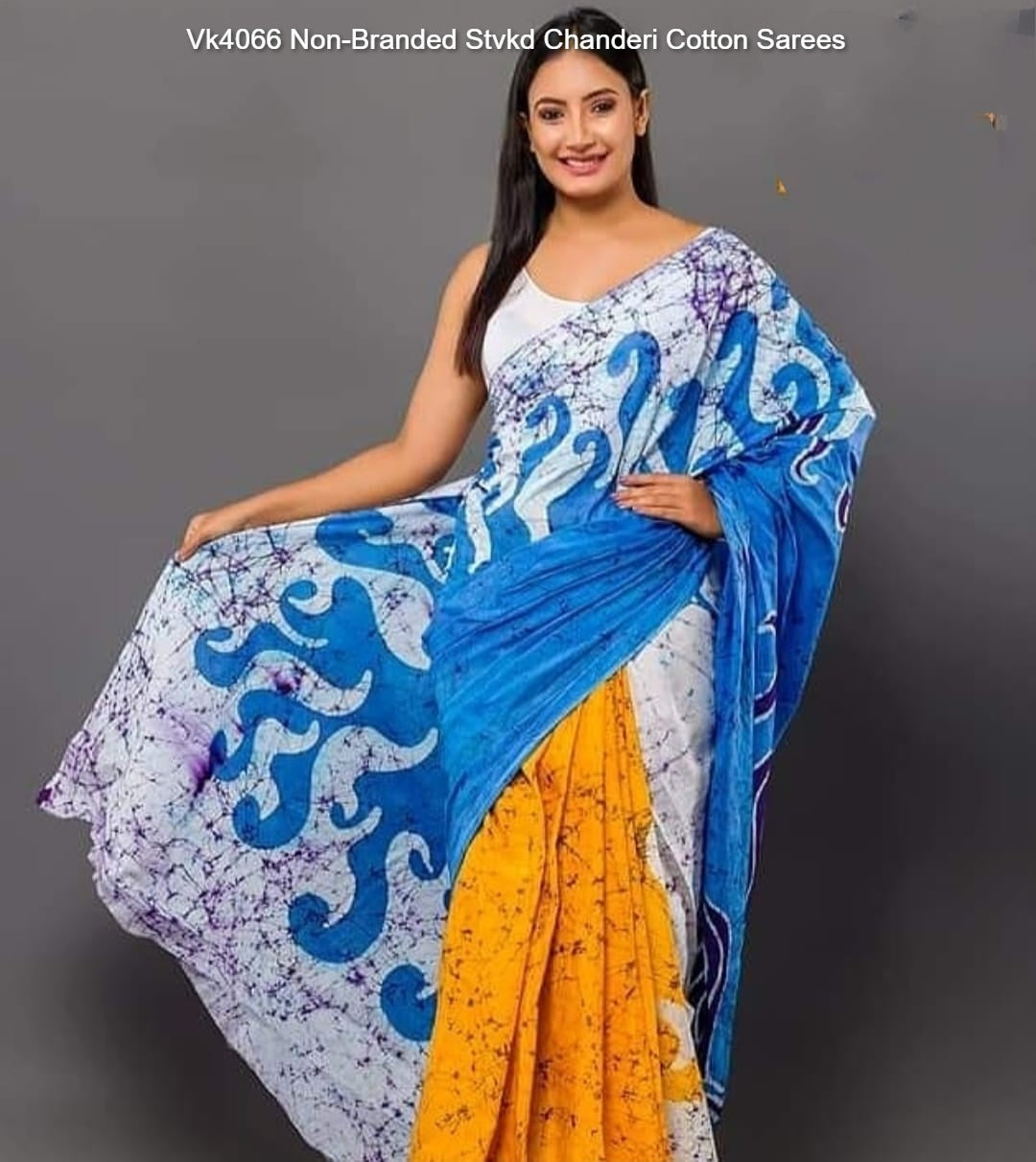 Vk4066 Non-Branded Stvkd Chanderi Cotton Sarees