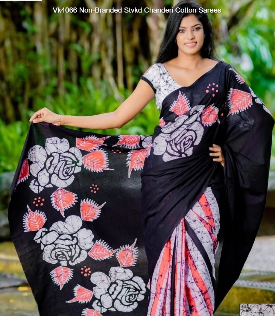 Vk4066 Non-Branded Stvkd Chanderi Cotton Sarees