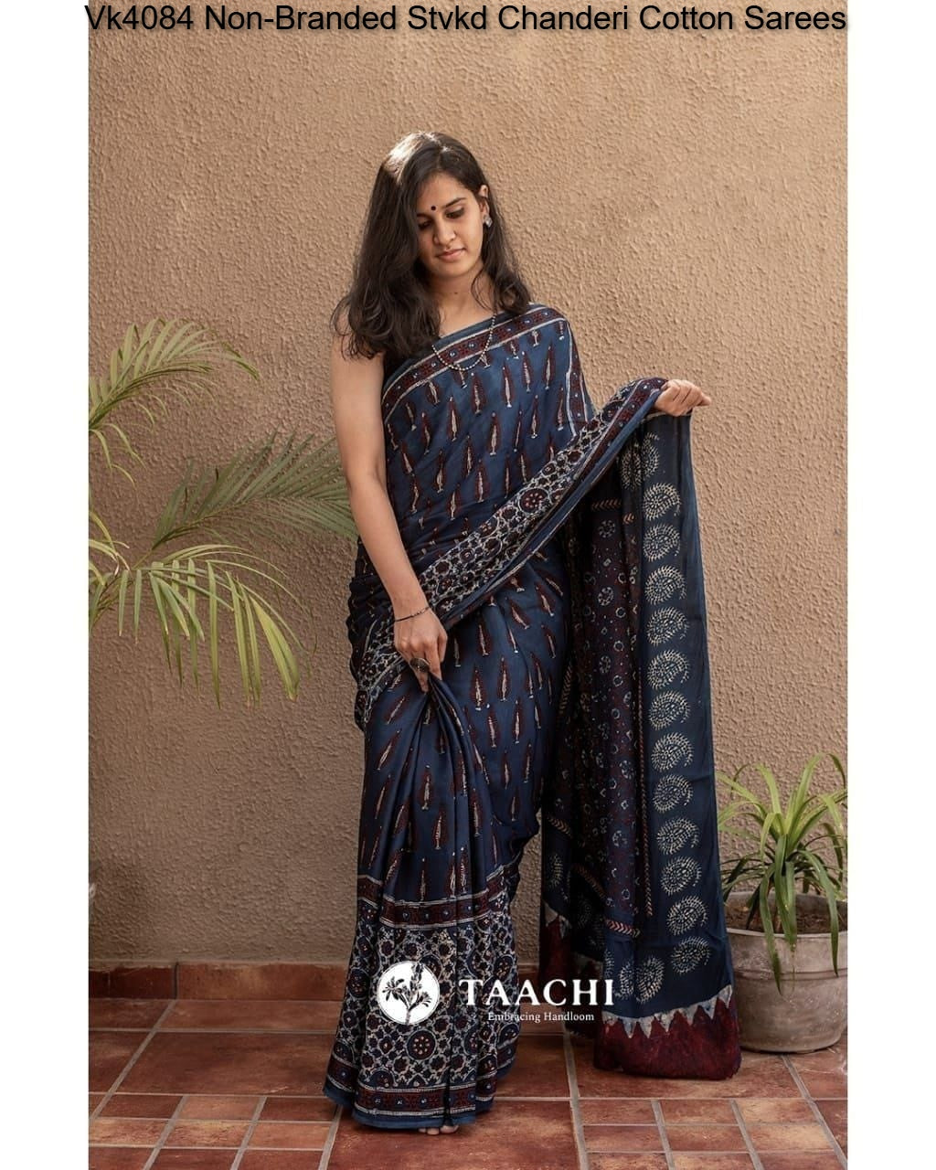 Vk4084 Non-Branded Stvkd Chanderi Cotton Sarees