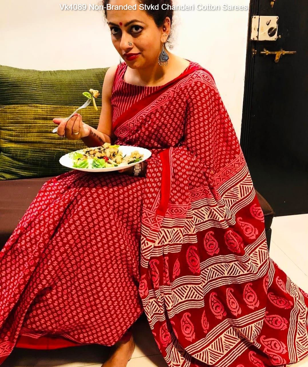 Vk4089 Non-Branded Stvkd Chanderi Cotton Sarees