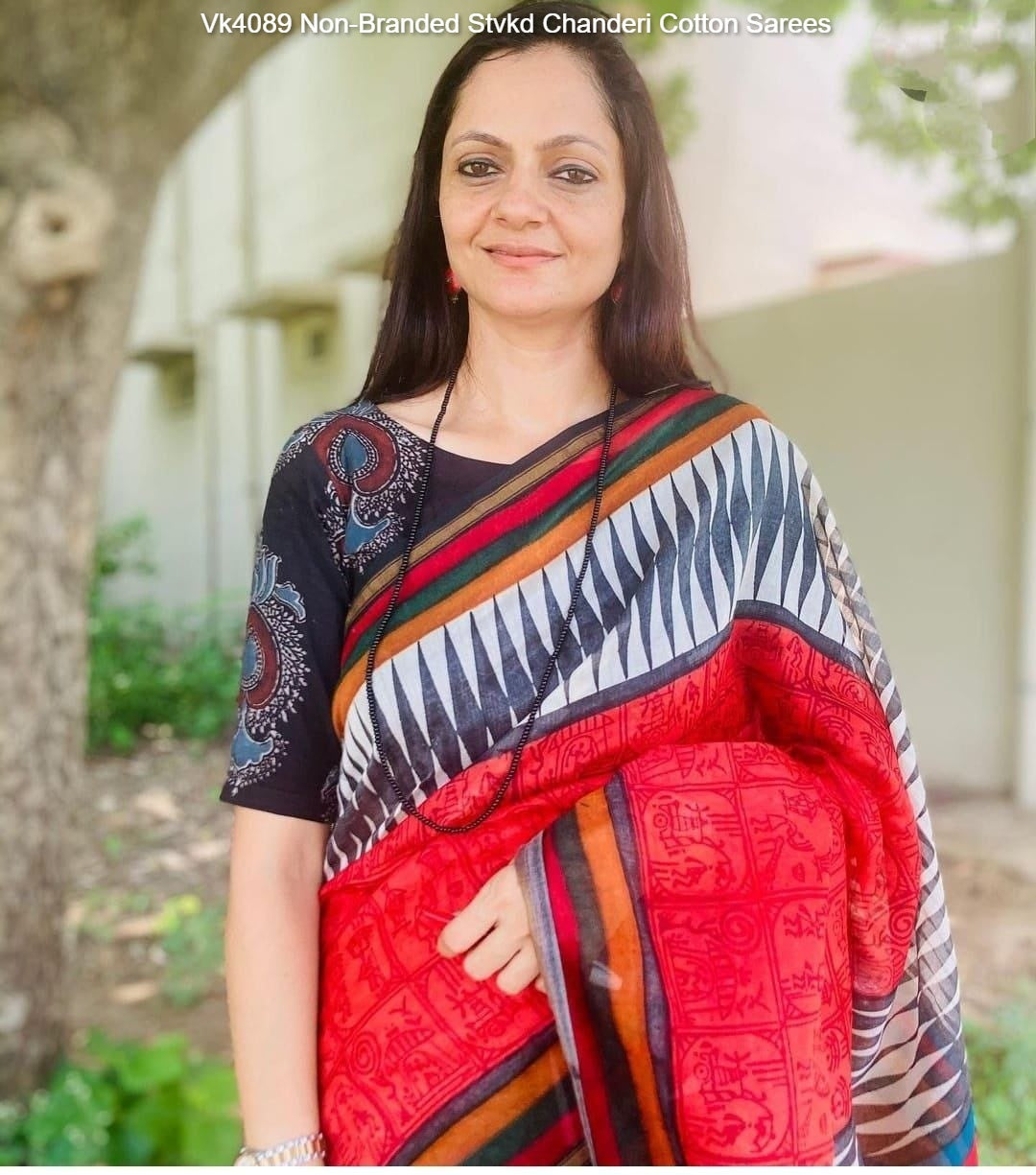 Vk4089 Non-Branded Stvkd Chanderi Cotton Sarees