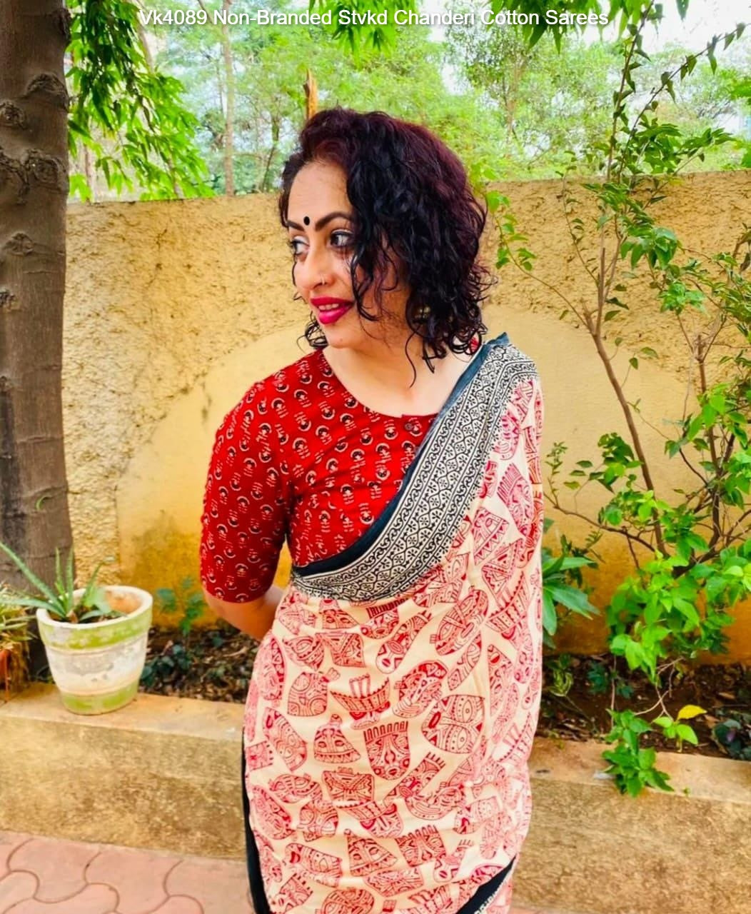 Vk4089 Non-Branded Stvkd Chanderi Cotton Sarees