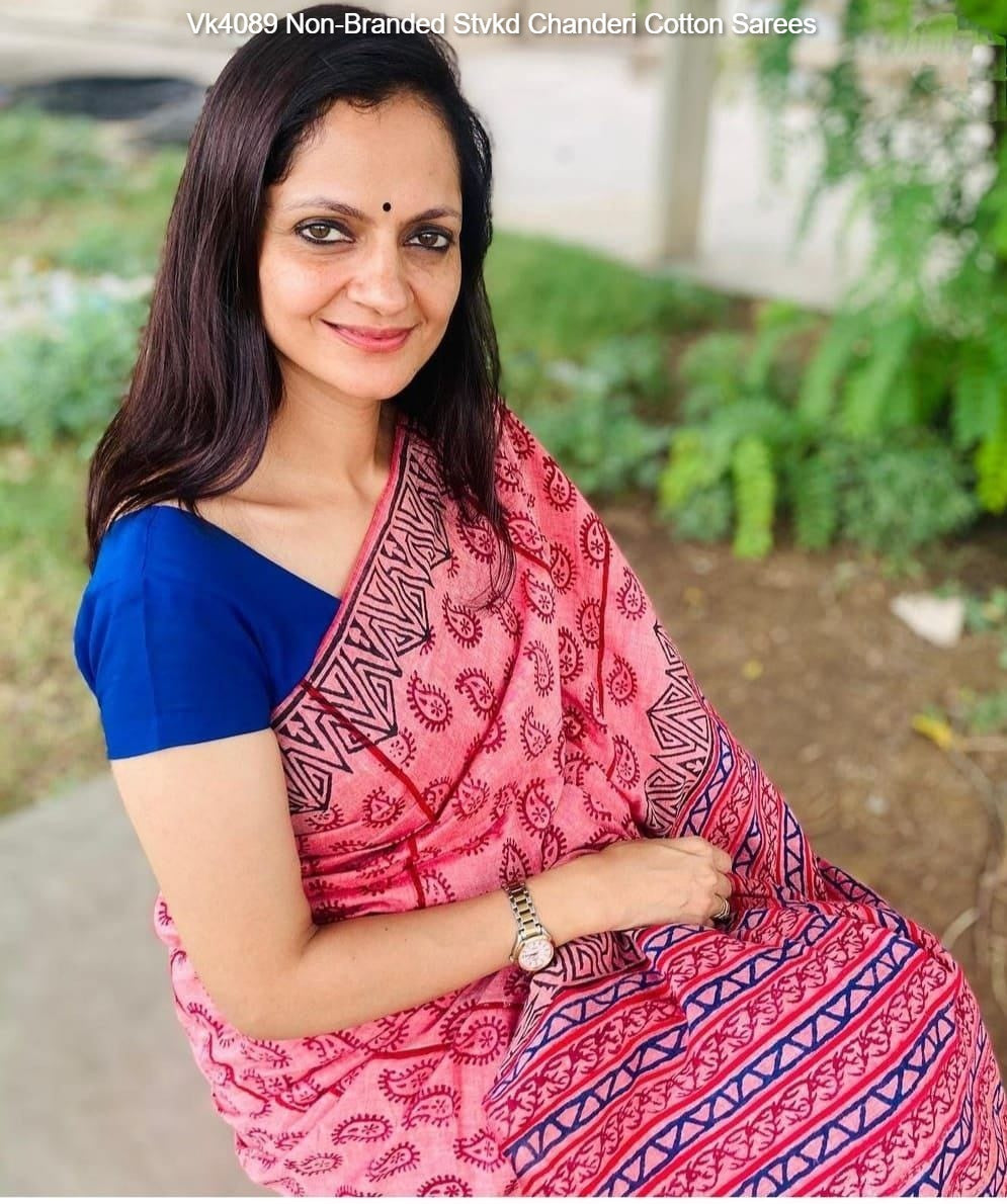 Vk4089 Non-Branded Stvkd Chanderi Cotton Sarees