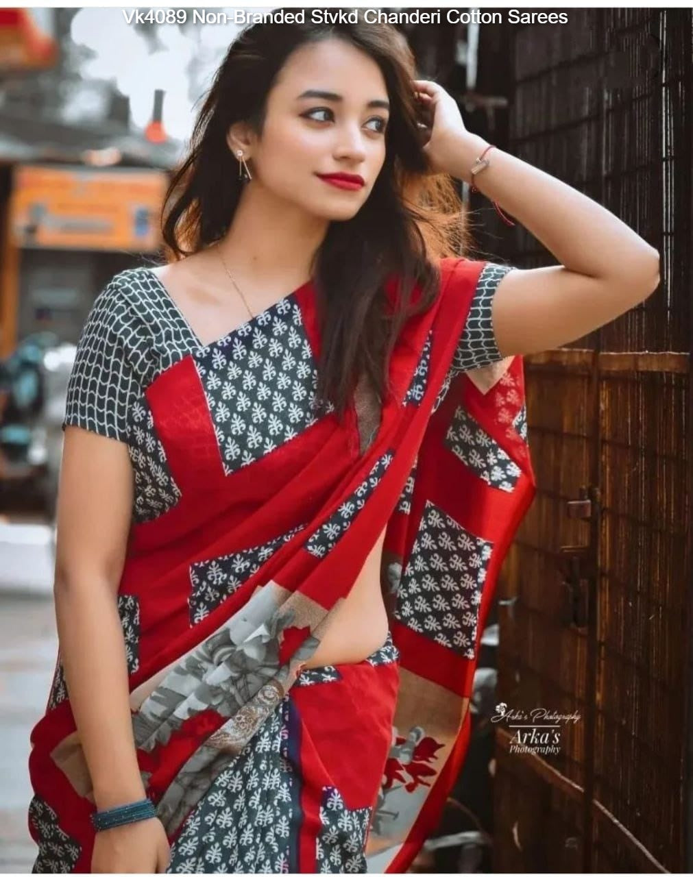 Vk4089 Non-Branded Stvkd Chanderi Cotton Sarees