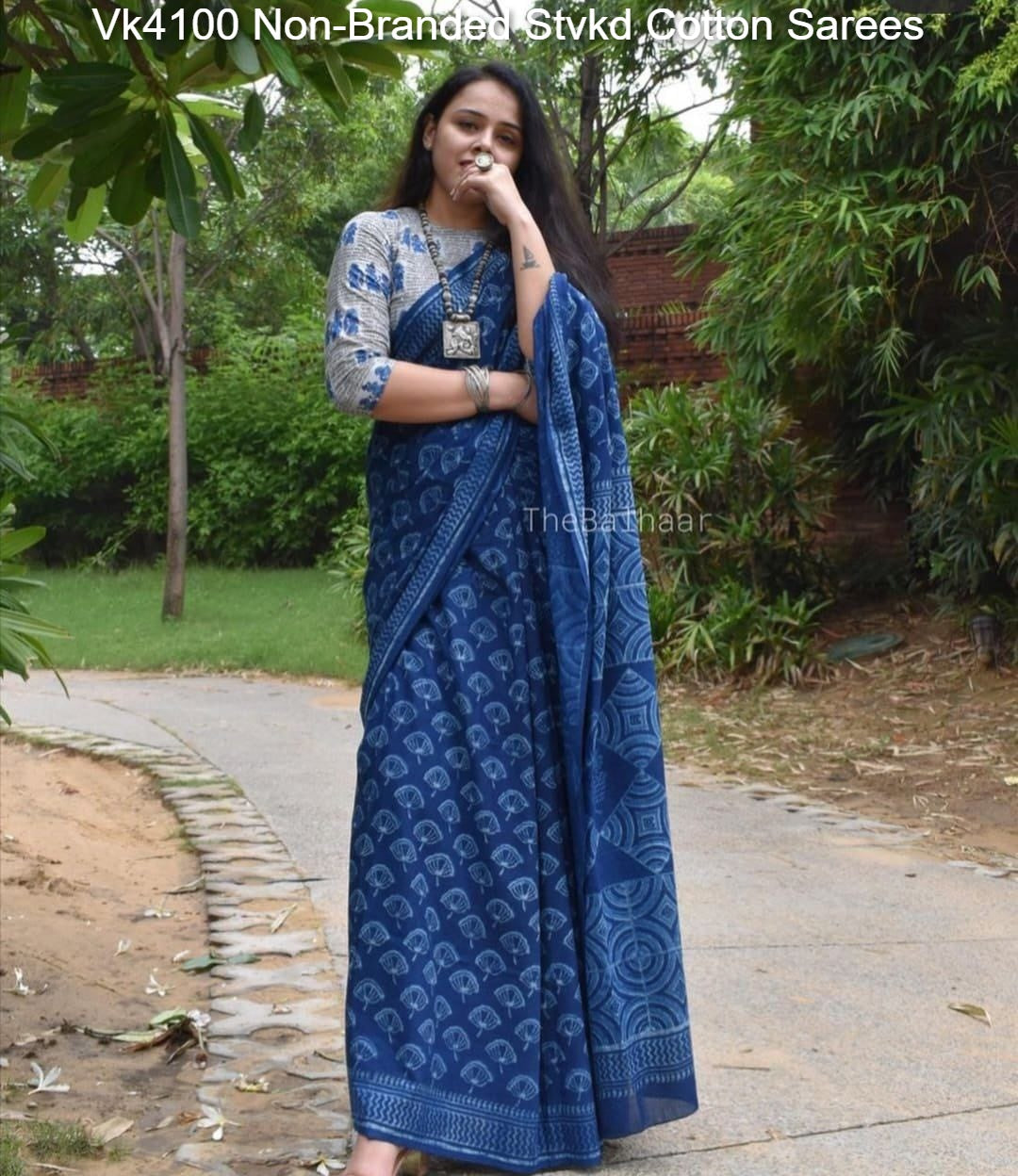 Vk4100 Non-Branded Stvkd Cotton Sarees