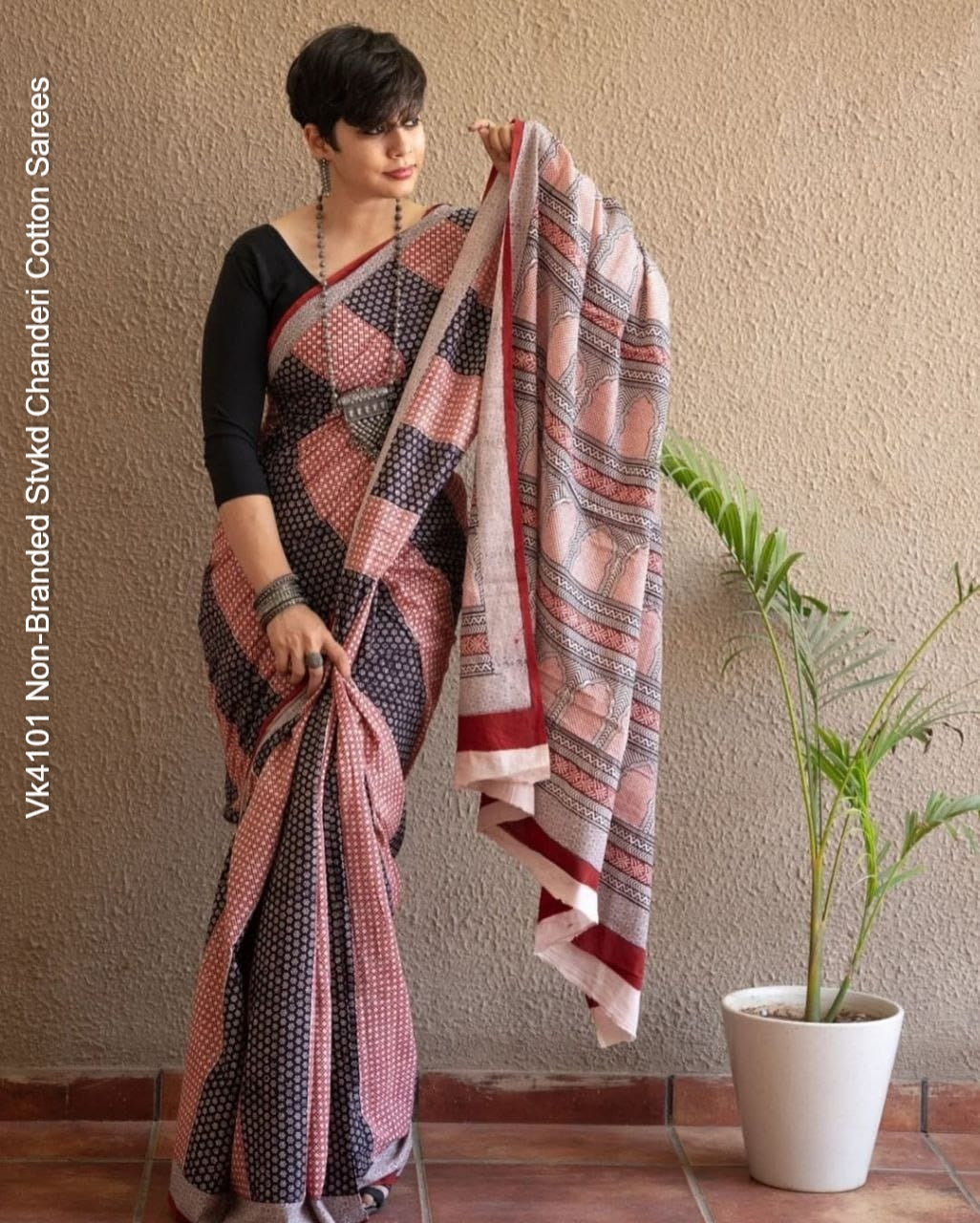 Vk4101 Non-Branded Stvkd Chanderi Cotton Sarees