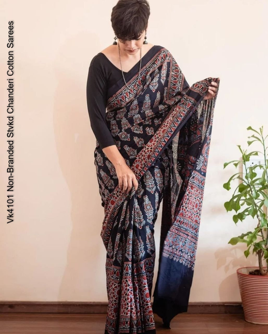 Vk4101 Non-Branded Stvkd Chanderi Cotton Sarees