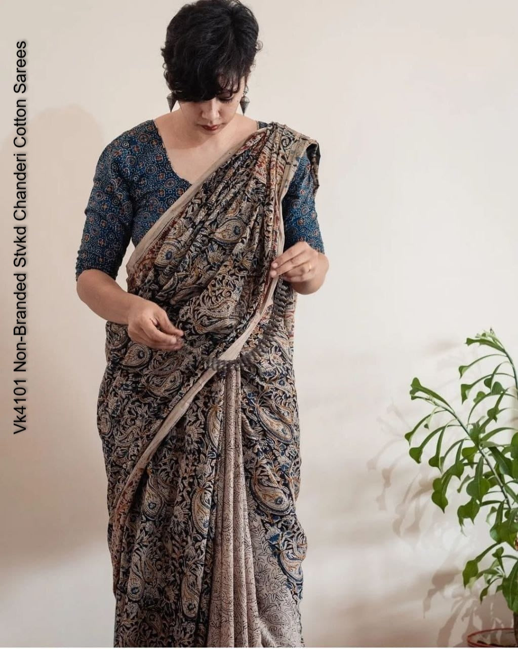 Vk4101 Non-Branded Stvkd Chanderi Cotton Sarees
