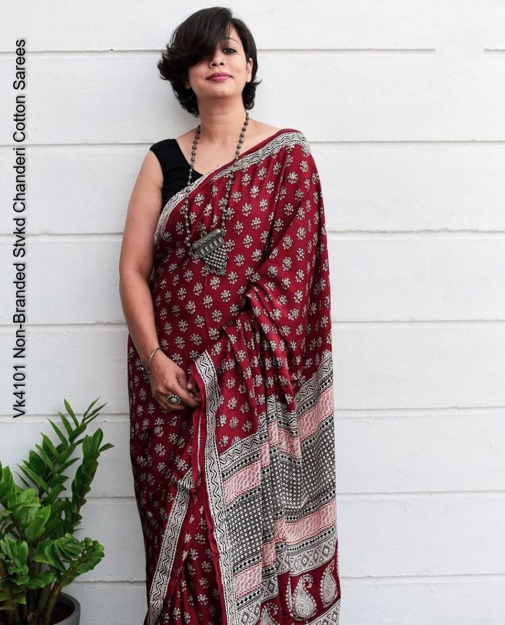 Vk4101 Non-Branded Stvkd Chanderi Cotton Sarees
