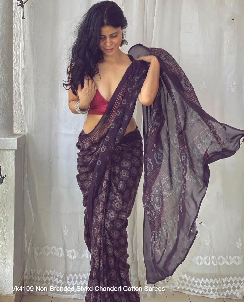 Vk4109 Non-Branded Stvkd Chanderi Cotton Sarees