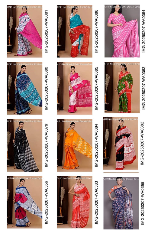Vk4121 Non-Branded Stvkd Chanderi Sarees