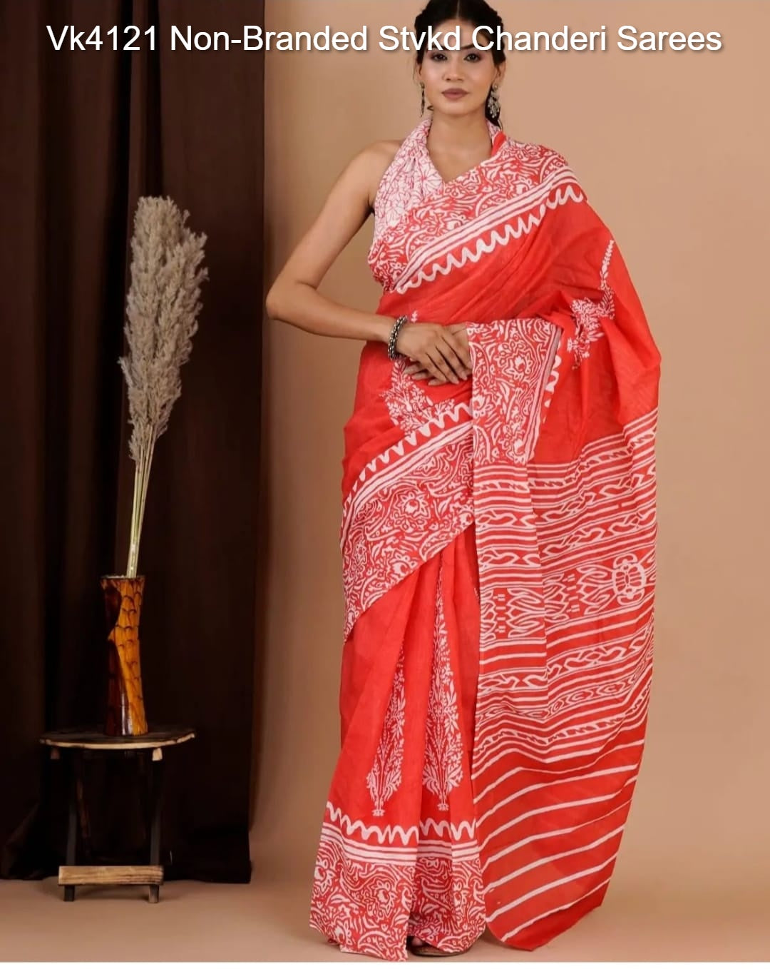 Vk4121 Non-Branded Stvkd Chanderi Sarees