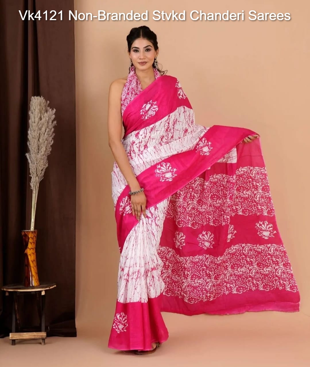 Vk4121 Non-Branded Stvkd Chanderi Sarees