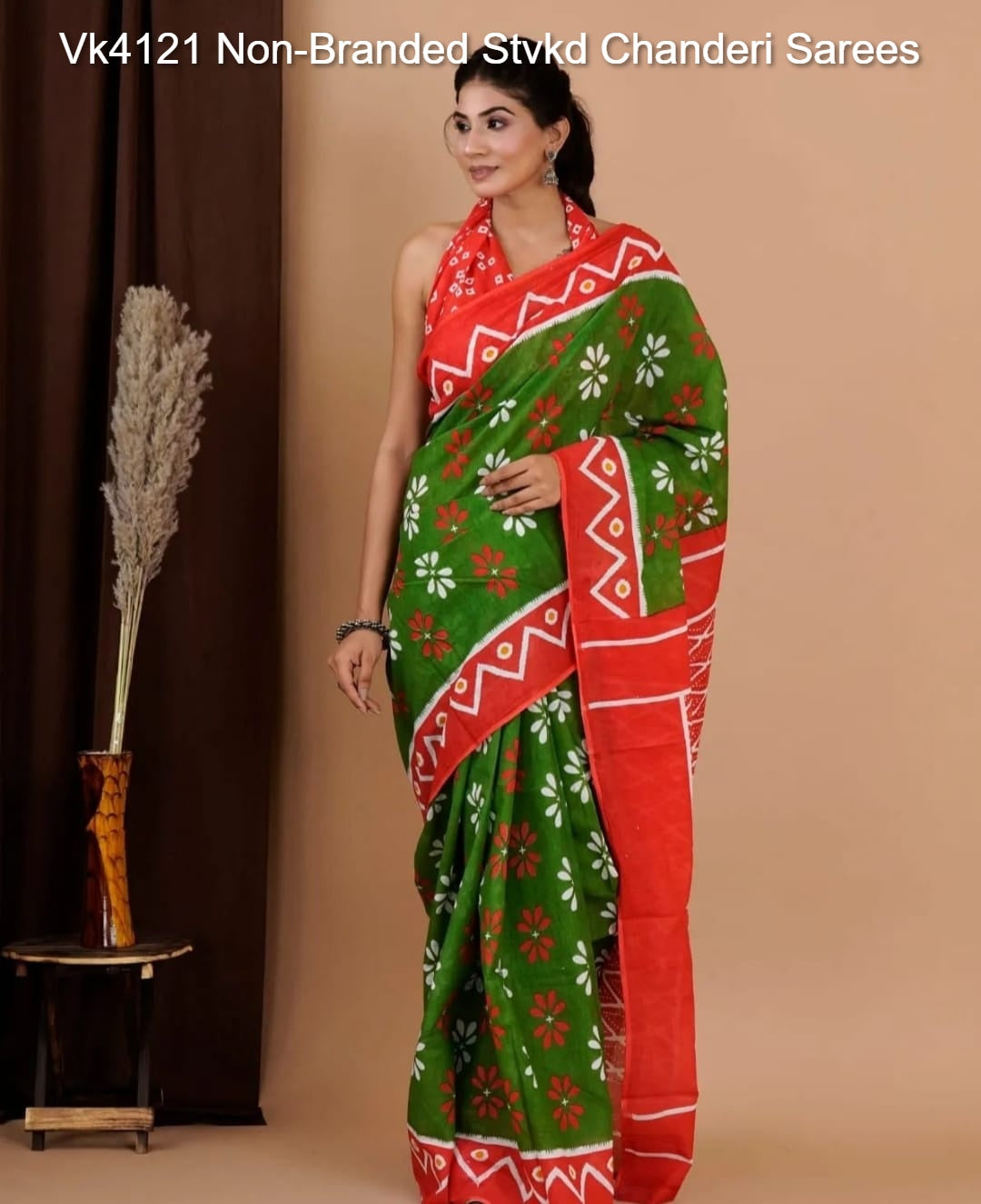 Vk4121 Non-Branded Stvkd Chanderi Sarees