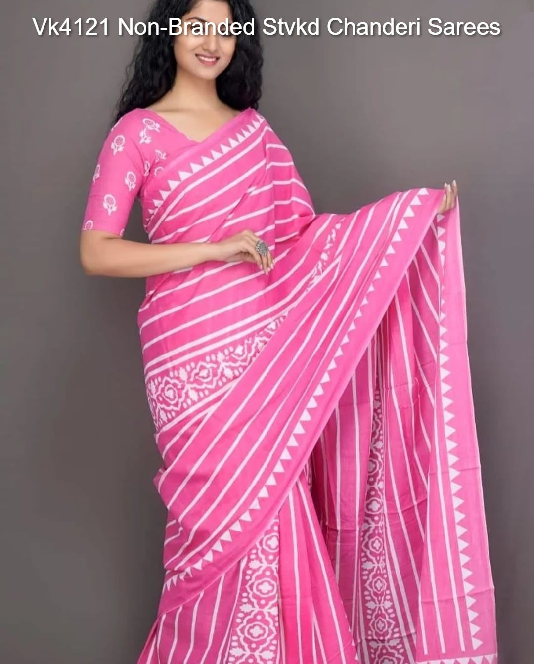 Vk4121 Non-Branded Stvkd Chanderi Sarees