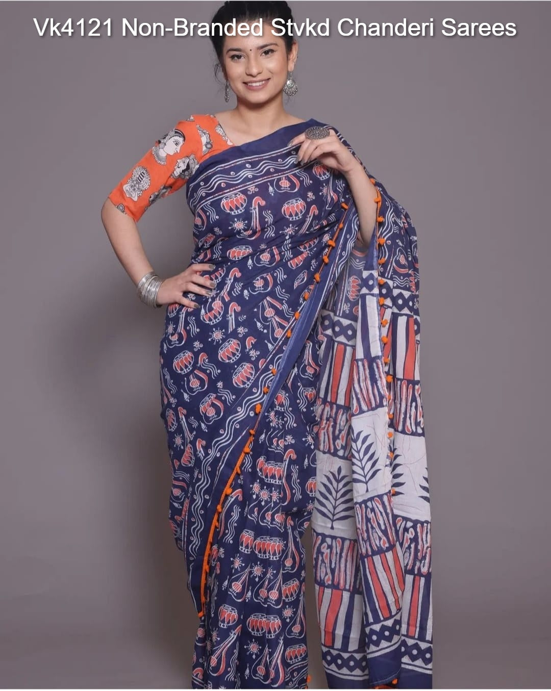 Vk4121 Non-Branded Stvkd Chanderi Sarees