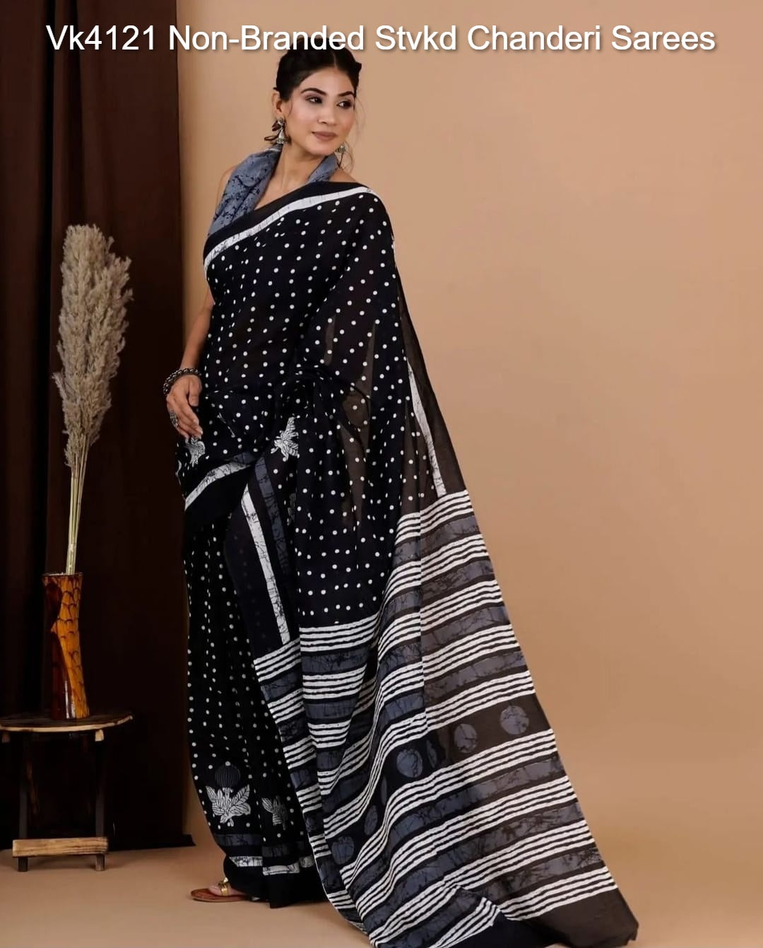 Vk4121 Non-Branded Stvkd Chanderi Sarees