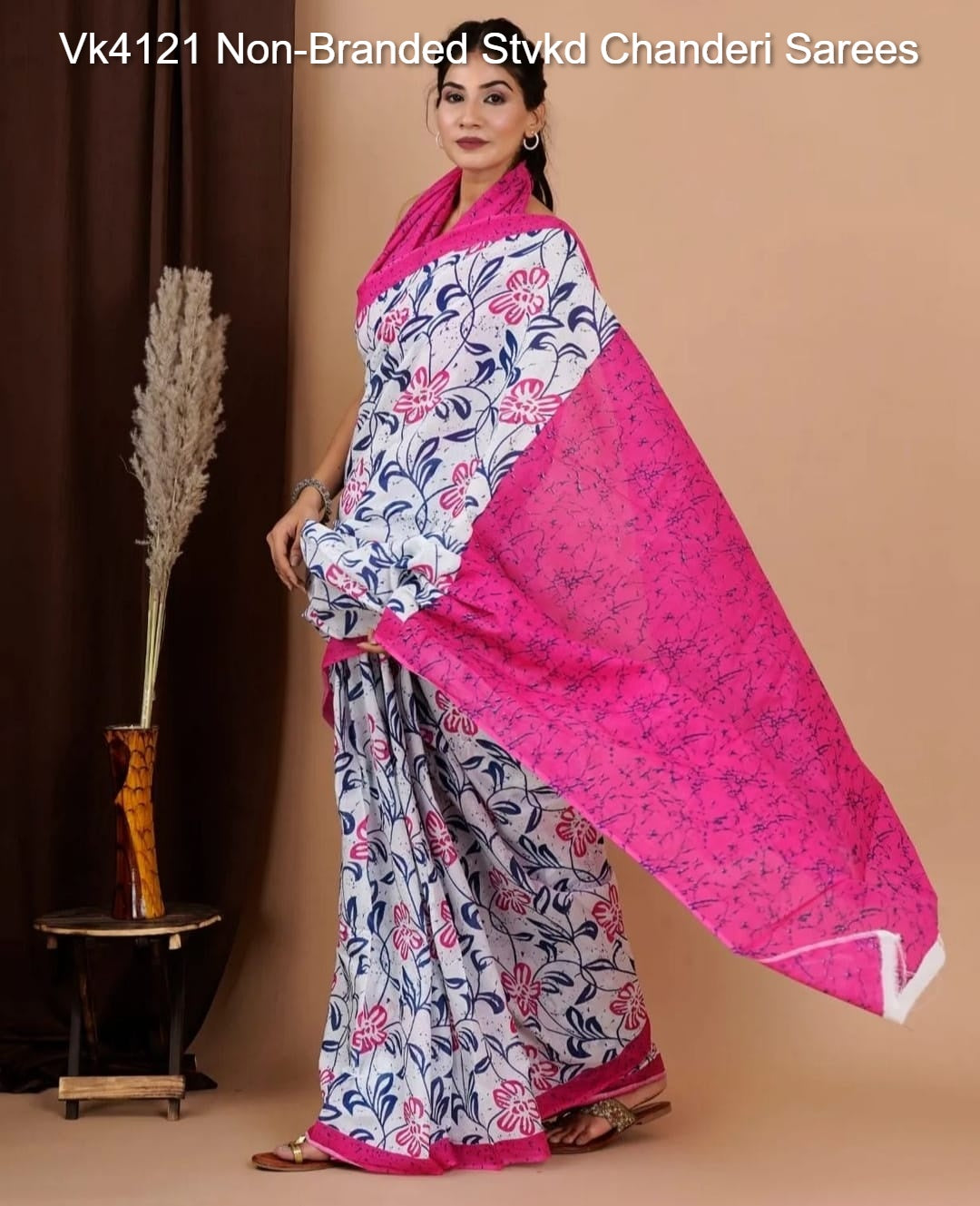 Vk4121 Non-Branded Stvkd Chanderi Sarees
