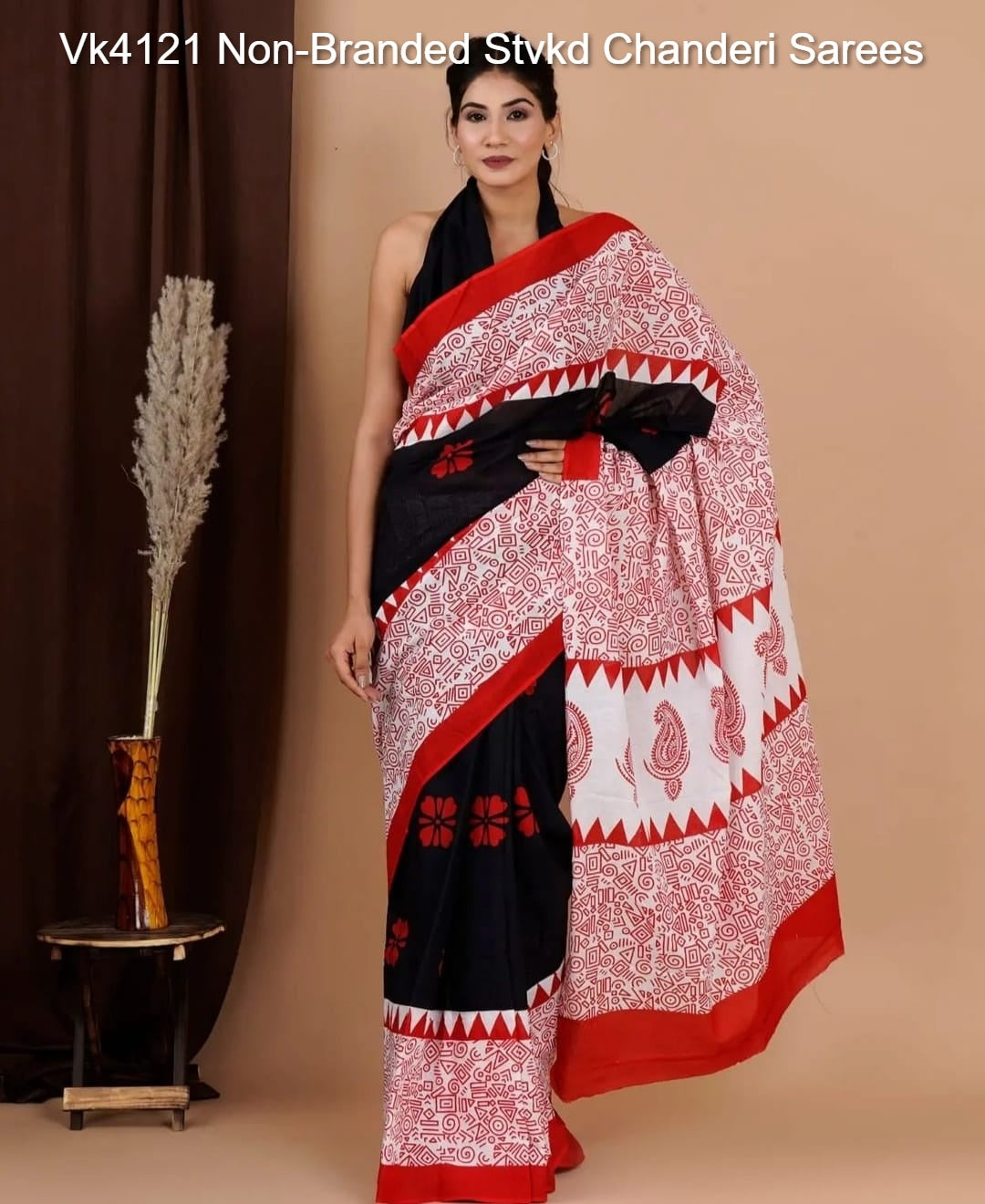 Vk4121 Non-Branded Stvkd Chanderi Sarees