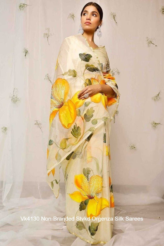 Vk4130 Non-Branded Stvkd Orgenza Silk Sarees