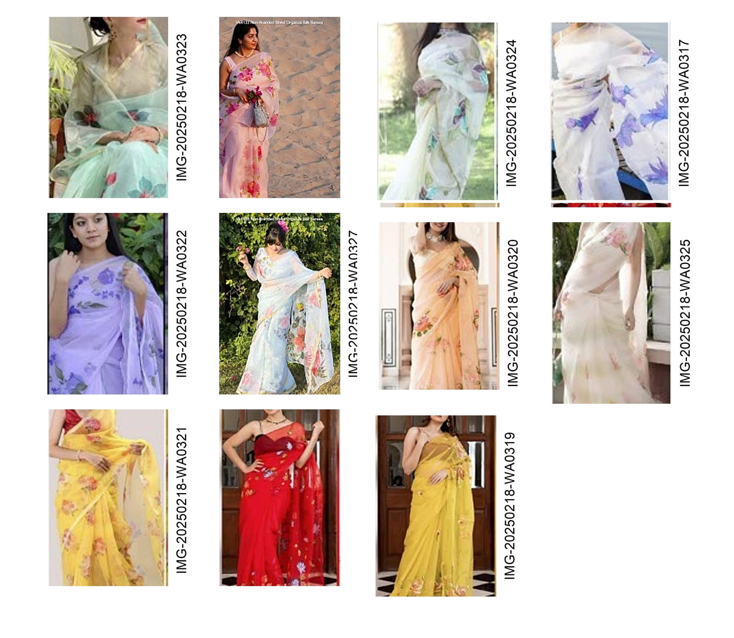 Vk4133 Non-Branded Stvkd Organza Silk Sarees