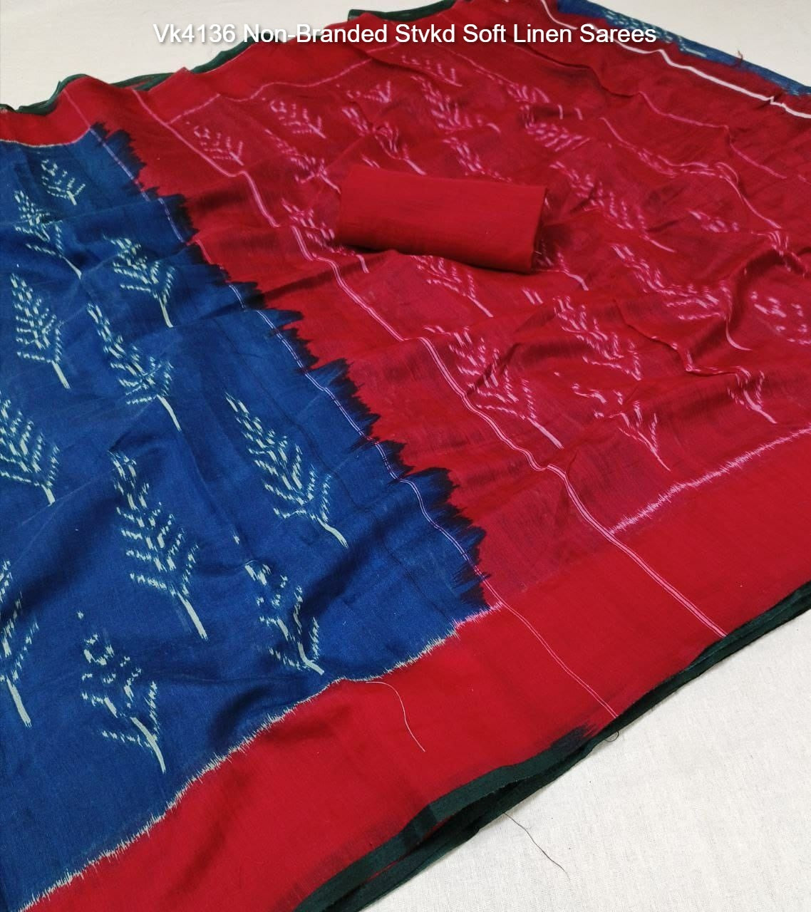 Vk4136 Non-Branded Stvkd Soft Linen Sarees