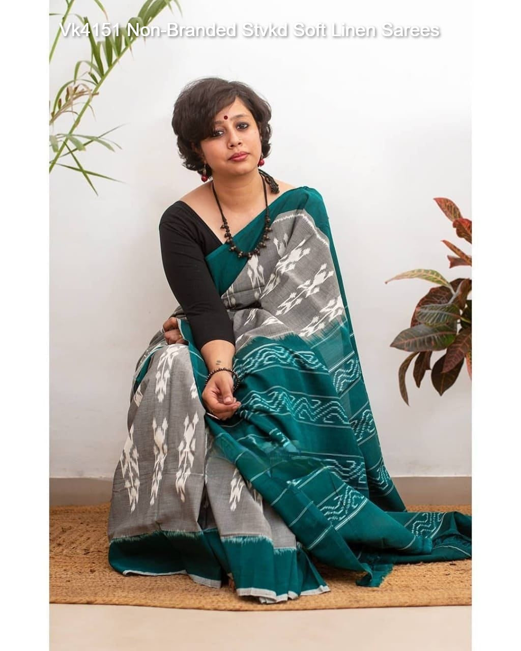 Vk4151 Non-Branded Stvkd Soft Linen Sarees