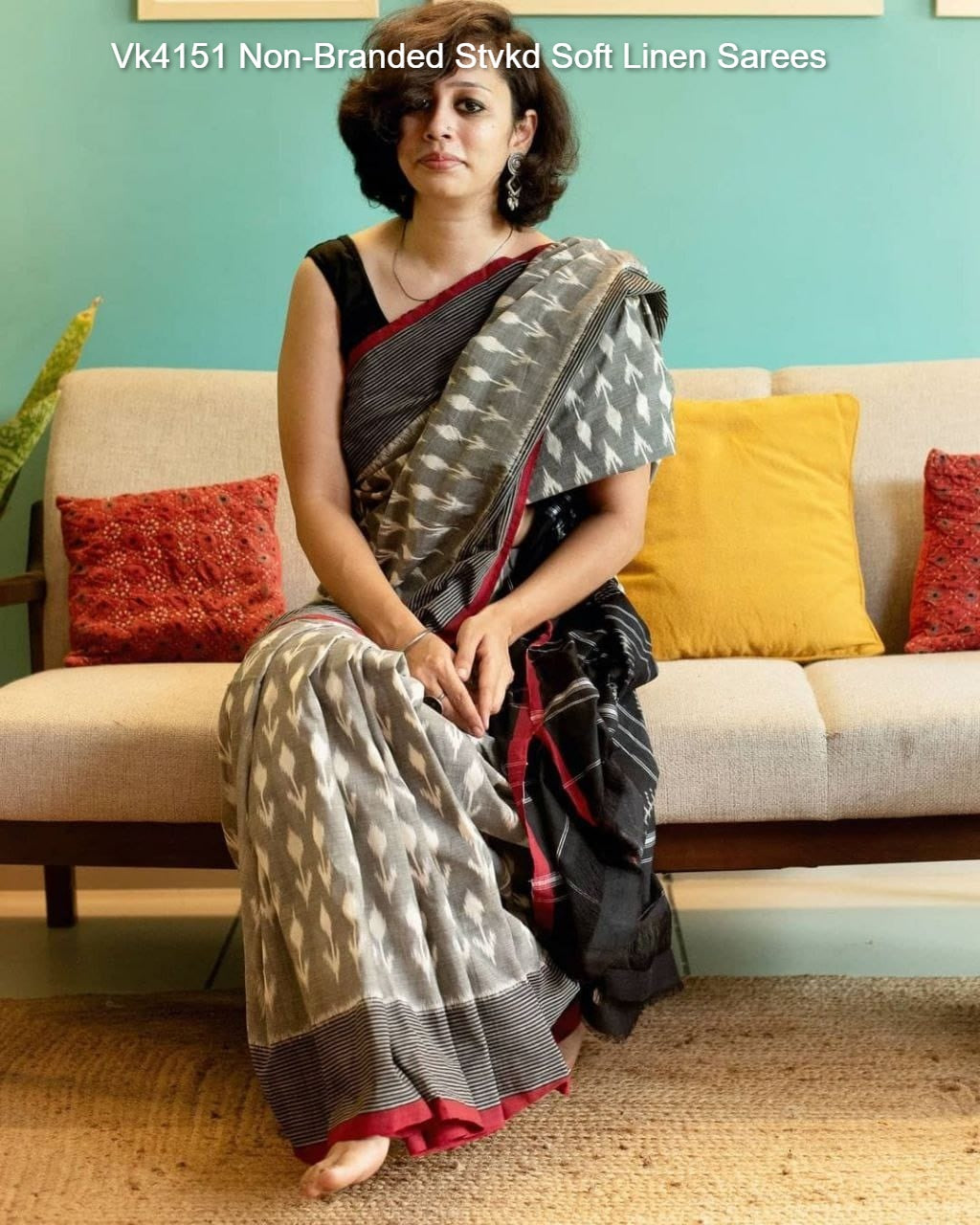 Vk4151 Non-Branded Stvkd Soft Linen Sarees