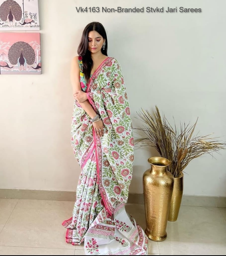 Vk4163 Non-Branded Stvkd Jari Sarees