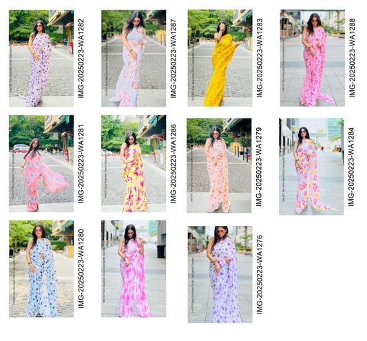 Vk4167 Non-Branded Stvkd Georgette Sarees