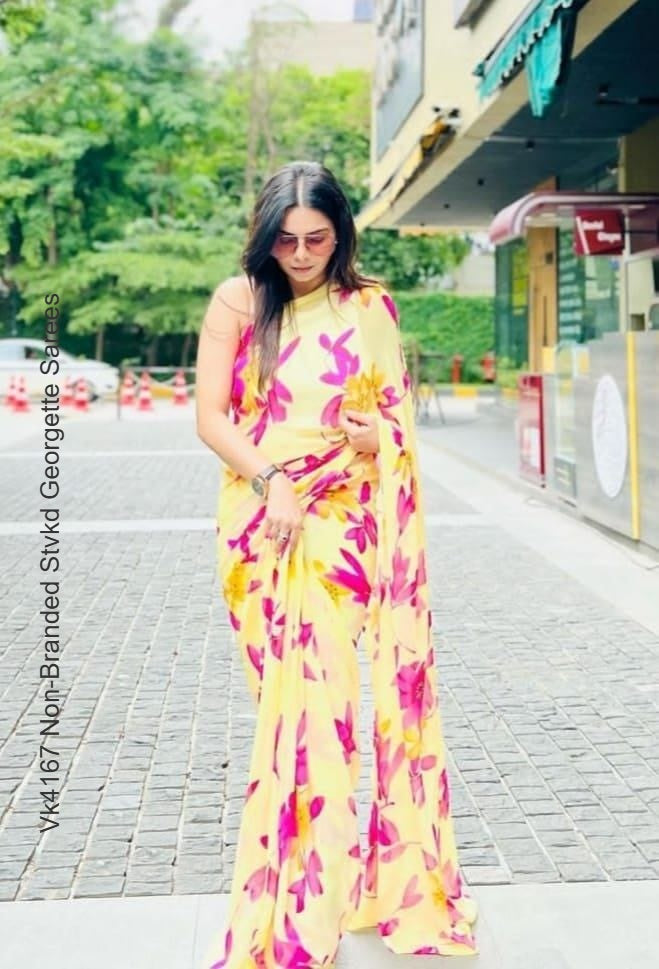 Vk4167 Non-Branded Stvkd Georgette Sarees